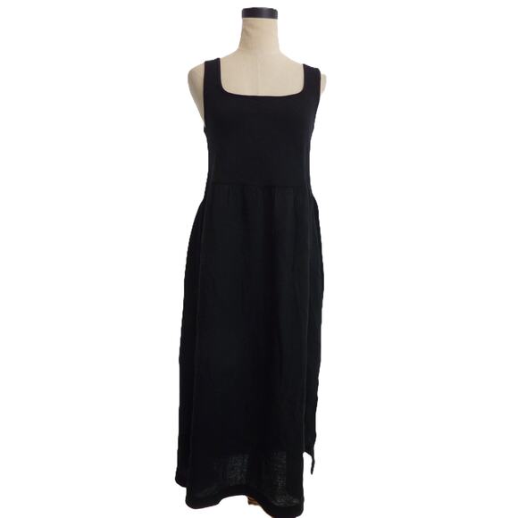 NWT Madewell Knit Tank Midi Dress in Black - Picture 1 of 8
